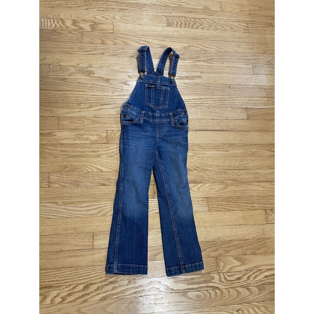 Wrangler Girl's XS  Tegan MED Wash Denim Jean Bib Overalls - 112338964